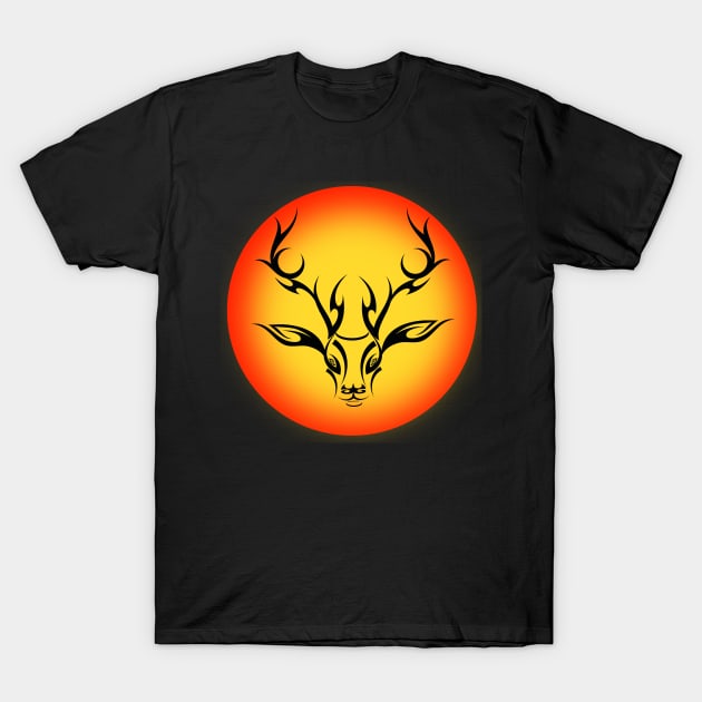 Stag Silhouette T-Shirt by CreativeByDesign